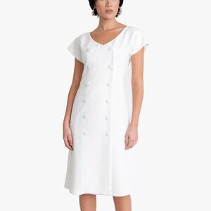 Black Halo Black Braxton double breasted buttons Dress 10